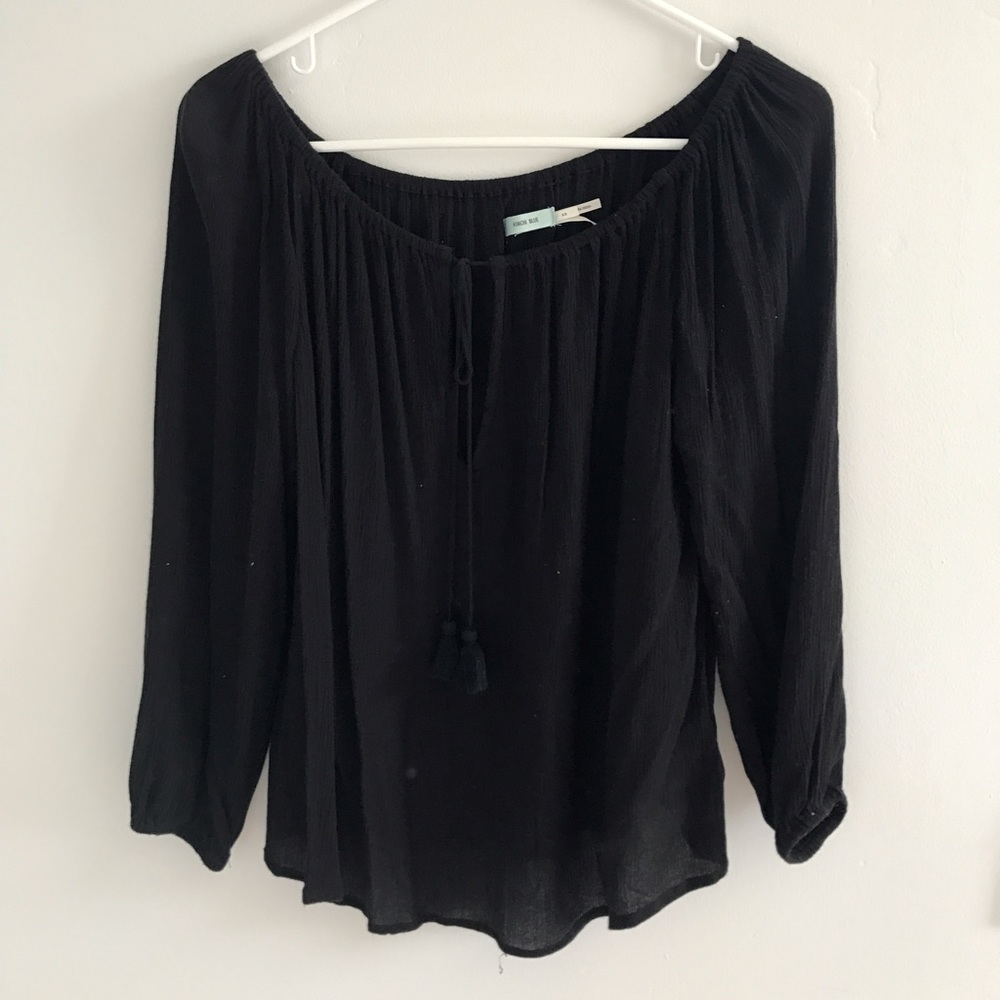 Black Off-The-Shoulder Blouse